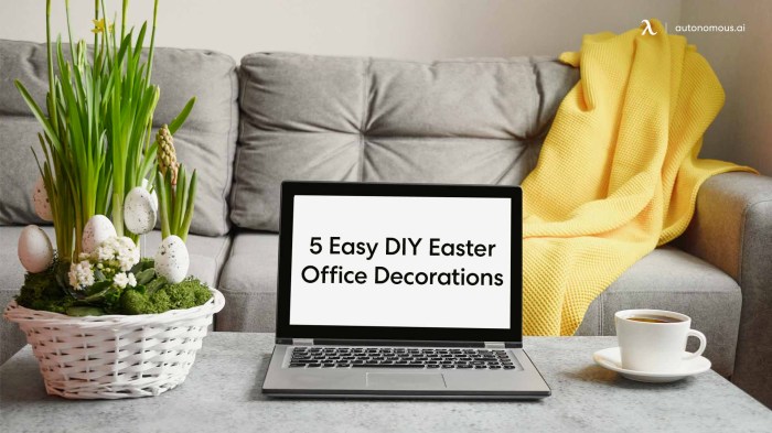 How to decorate office for eastrr