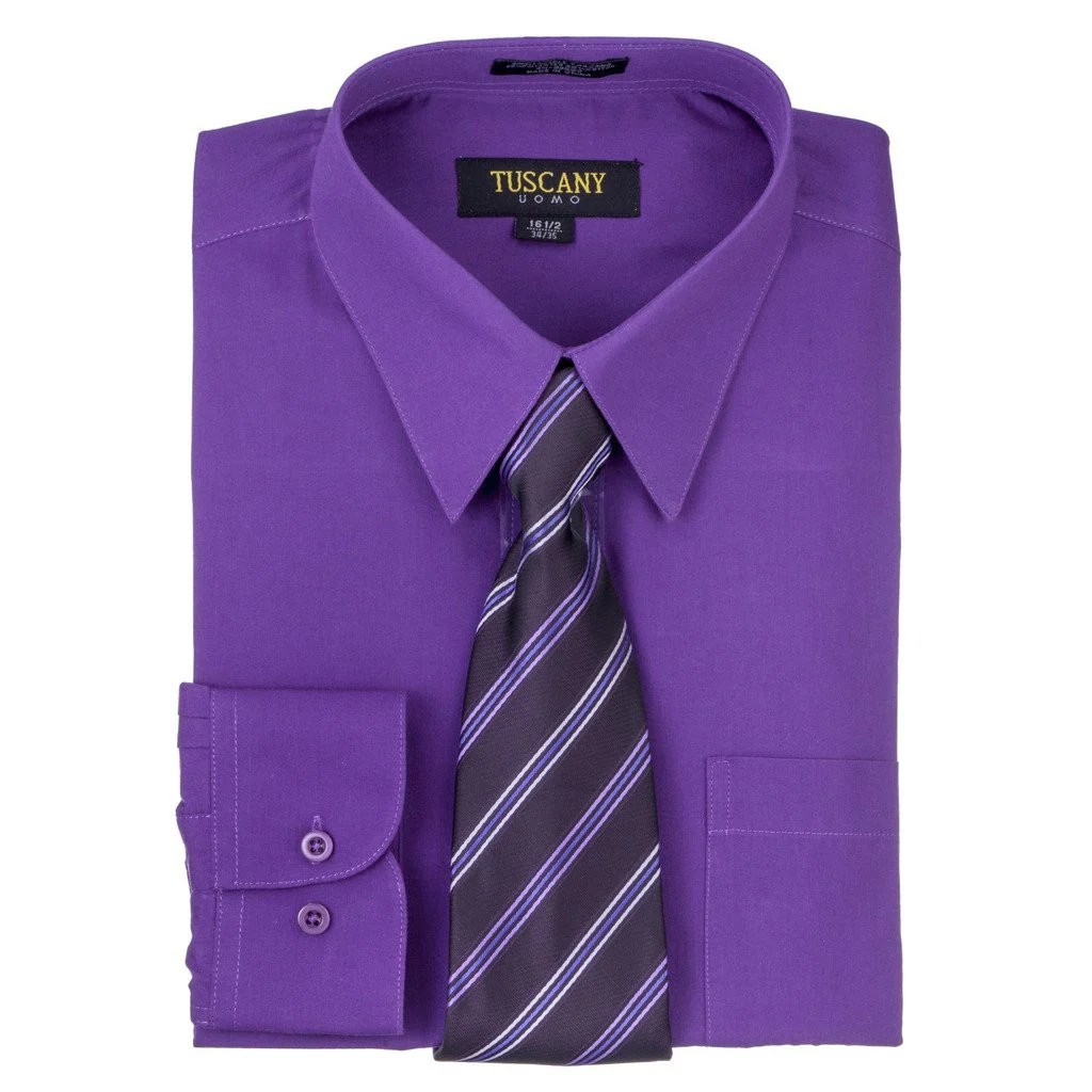 Purple dress shirts mens