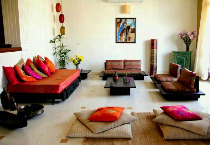 How to decorate living room indian style