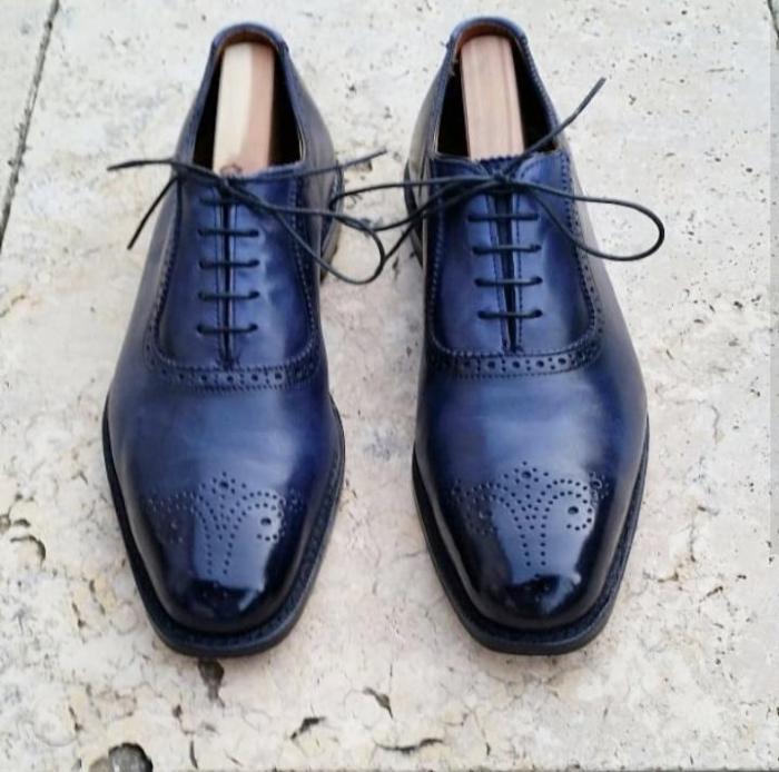 Navy men dress shoes