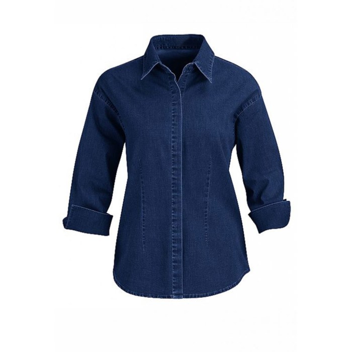 Women's navy blue dress shirt