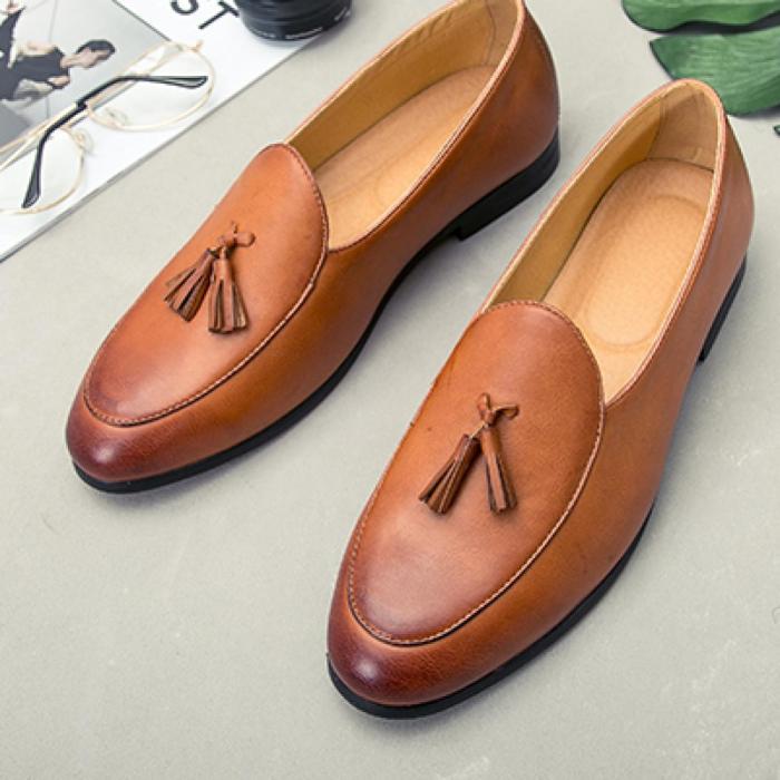 Mens brown dress shoes clearance