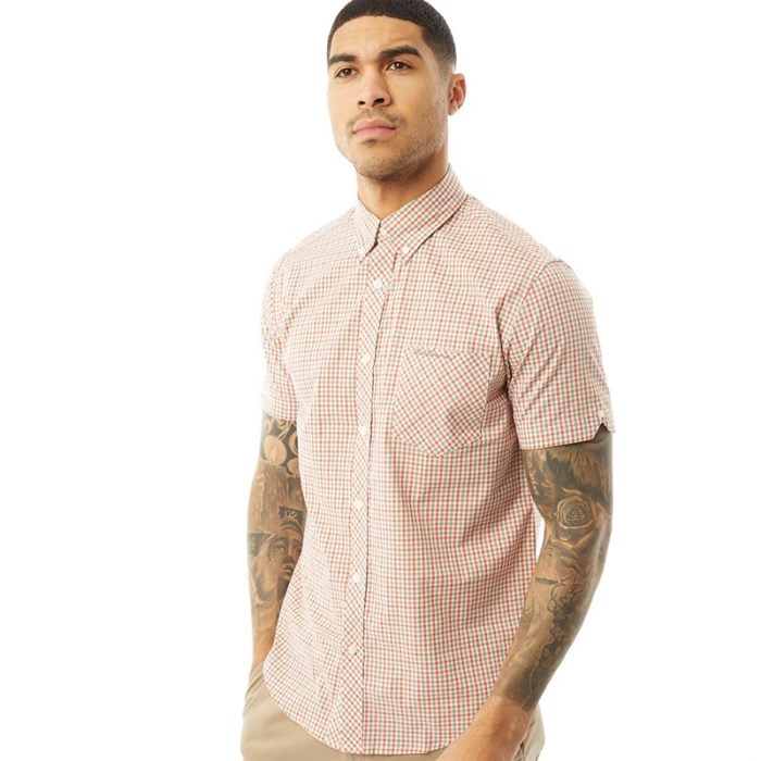 Men's gingham dress shirt