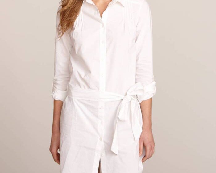 Cotton shirt dress women